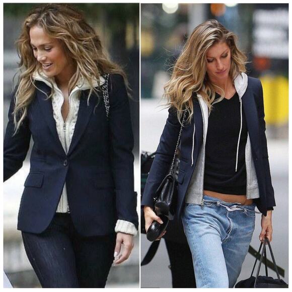 Veronica Beard Dickey Classic Jacket in Navy Blue Size 4 Wool Blazer - Picture 2 of 13